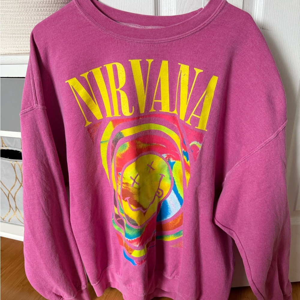 Nirvana Pink Graphic Women's Sweater